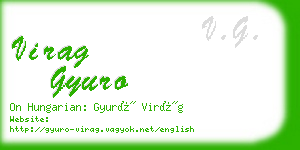 virag gyuro business card